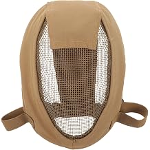 MAGICLULU Fencing Face Mask Full Face Steel Mesh Protective Breathable Military Style Anti-Impact Mask for Outdoor Combat and Archery