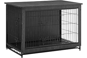 Feandrea Dog Crate Furniture End Table: Stylish Kennel and Home Decor