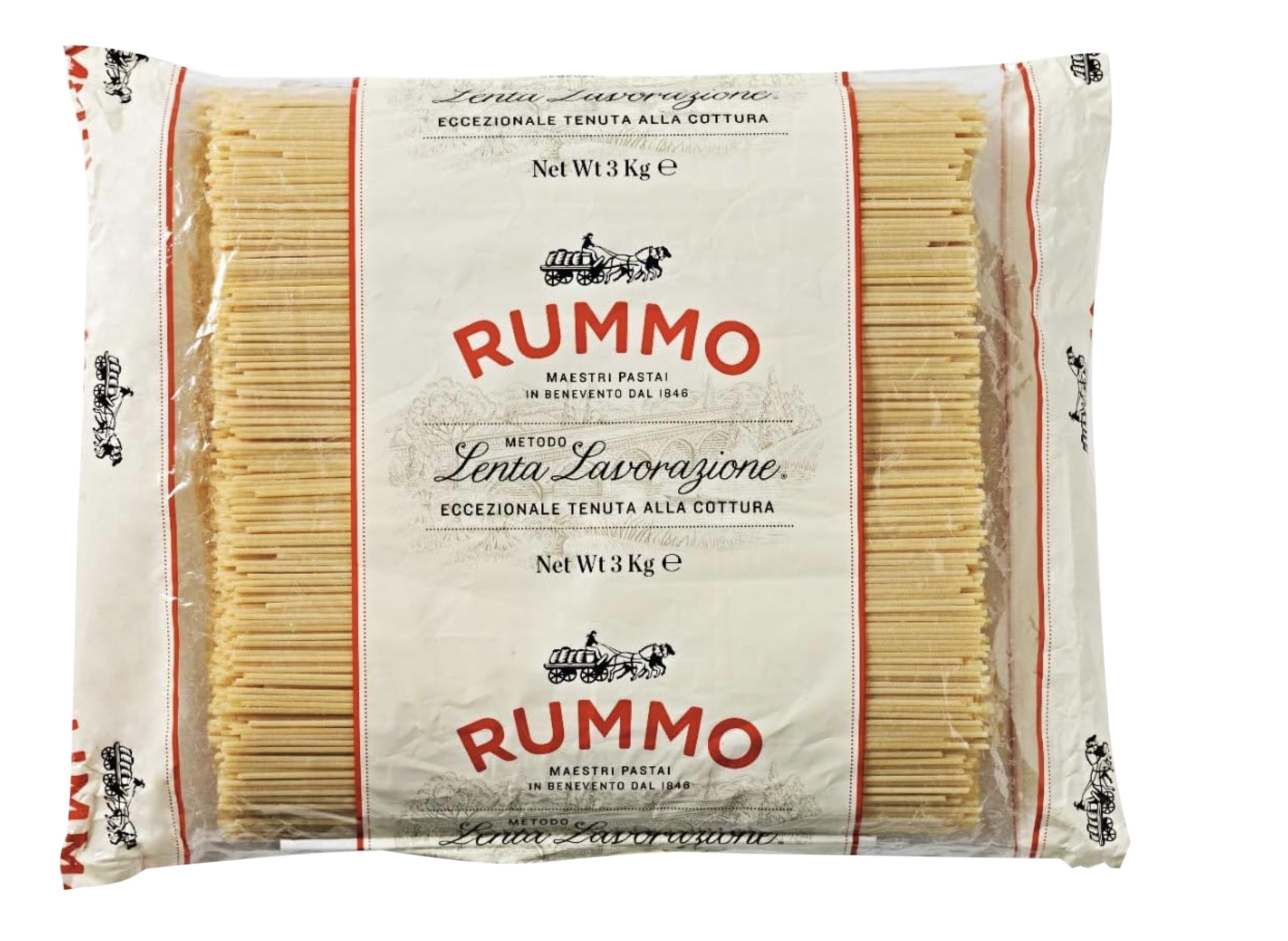 Rummo Spaghetti No.3 Italian Pasta, 3 kg (Pack of 1) – Classic Long Strands for Timeless Dishes – Artisan-Made in Italy with Lenta Lavorazione