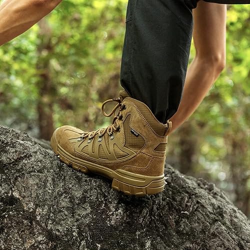 Miniatura 8 de FREE SOLDIER Men's Waterproof Military Work Boots Tactical Hiking Boots Combat Boots