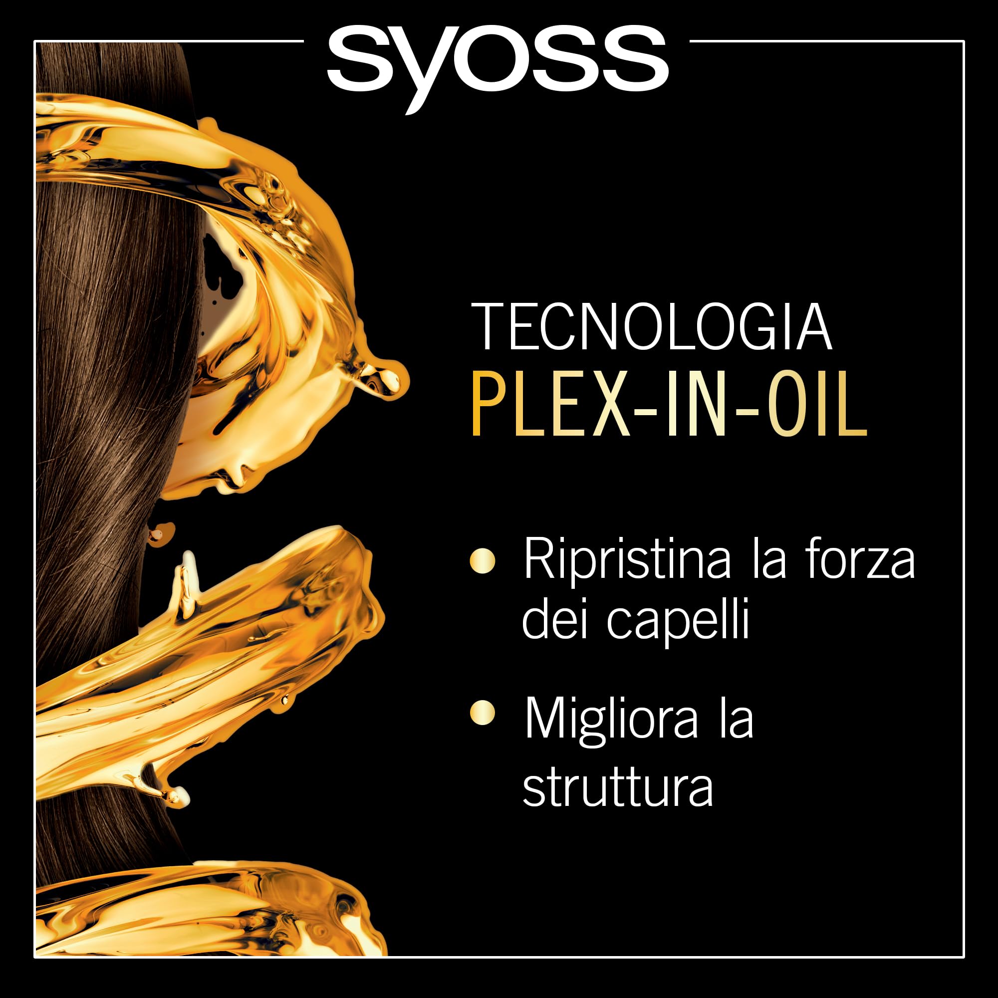 Syoss by Palette Oleo Intense, colorazione permanente, copertura professionale capelli bianchi, 5-92 Rosso Intenso, confezione da 6