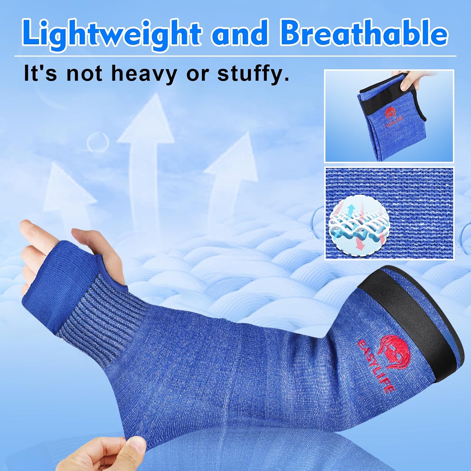 Eva Cut Resistant Arm Sleeves for Men and Women, Kevlar-Sleeves Arm Protective Sleeve with Thumb Hole - Gardening Sleeve