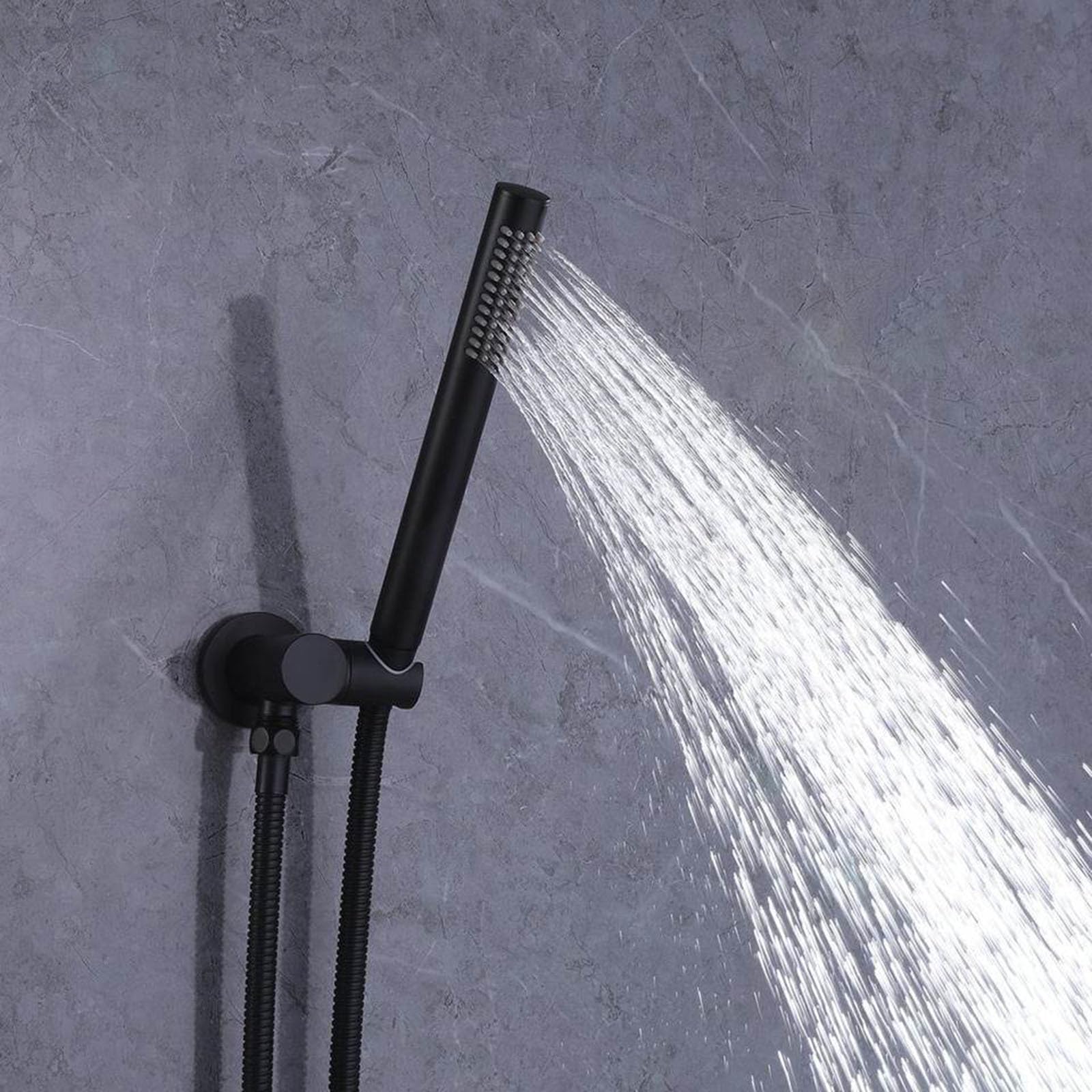 Sistema de Ducha Empotrado con Rociador Ducha Lluvia 25 Cm Redondo sin Grifo Cromado