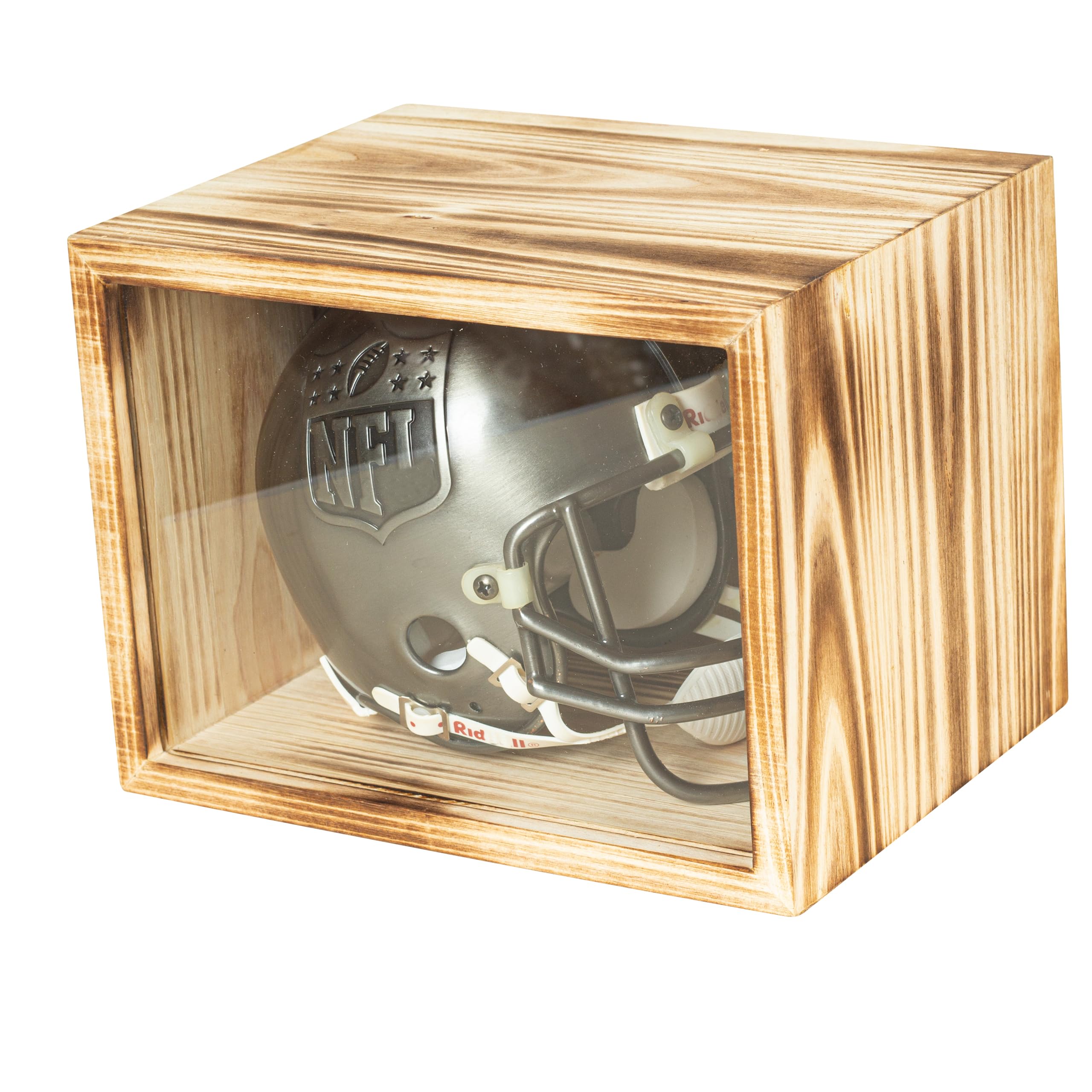 Freezing point 8×6×6 Mini Football Helmets Display Case Wall Mount Deep Small Shadow Box Frame Memory Box for Keepsakes