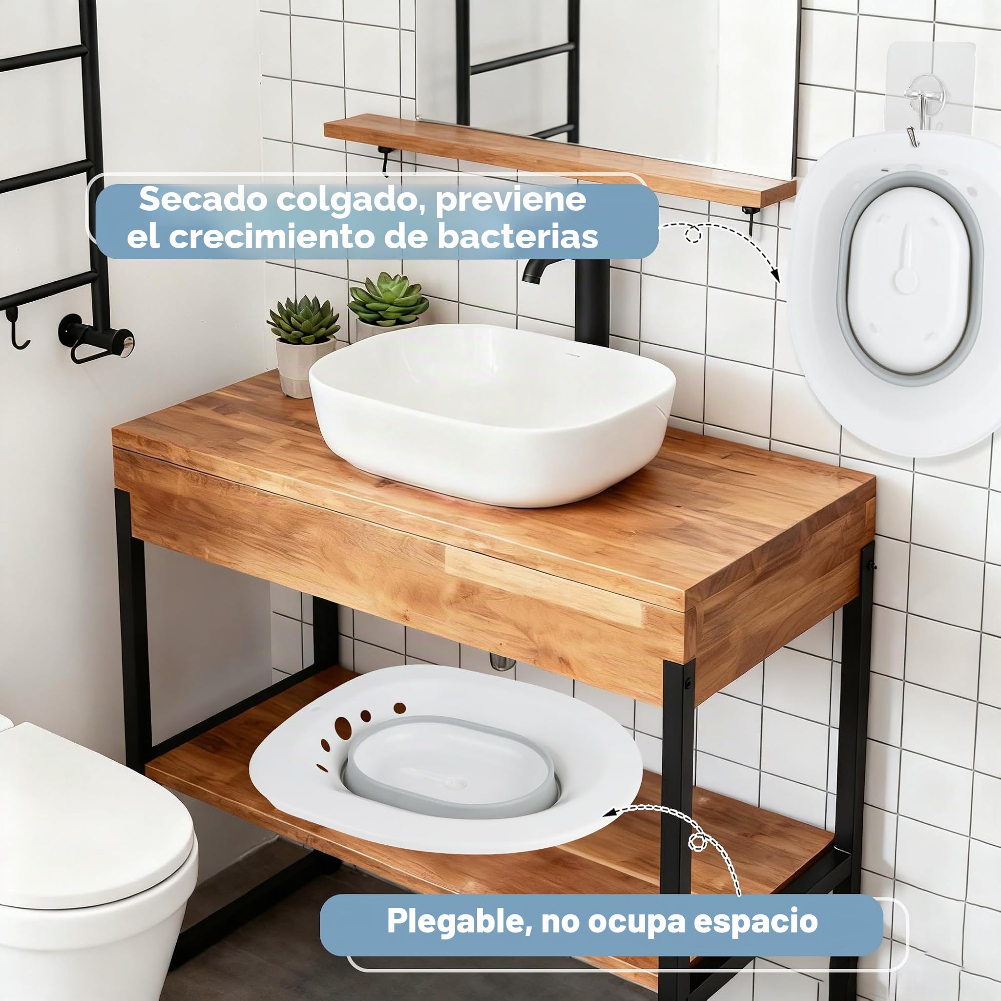 Bidet Portátil para WC, Ideal para Hemorroides, Cuidado Postparto, Tratamiento Del Perineo, con Diseño Plegable y Materiales Higiénicos para Máximo Confort en el Hogar o Viaje