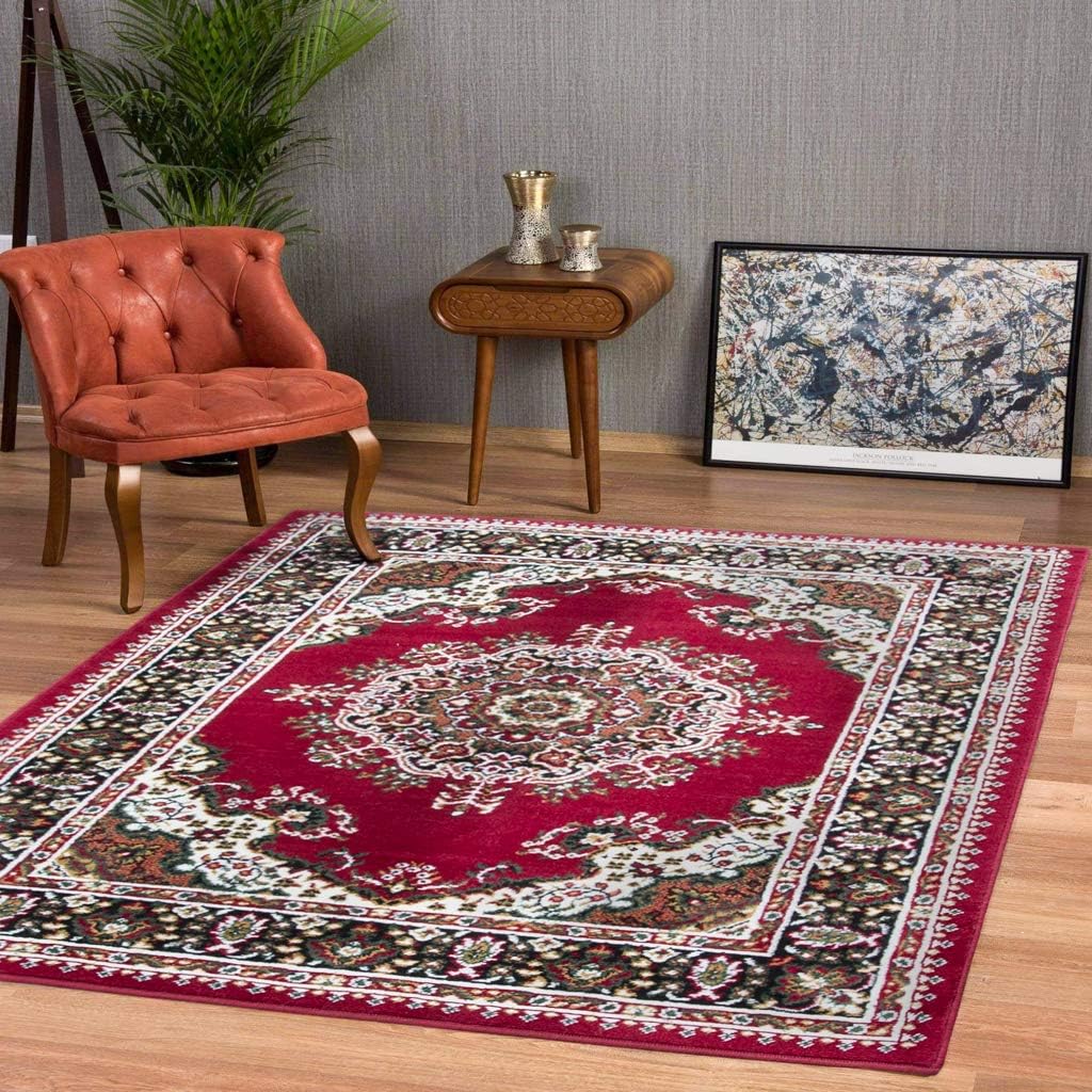 Traditional Classic Red Brown Cream Rug Oriental Moroccan Vintage Living Room Area Floor Rugs 80cm x 150cm Traditional Classic Red Brown Cream Rug Oriental Moroccan Vintage Living Room Area Floor Rugs 80cm x 150cm