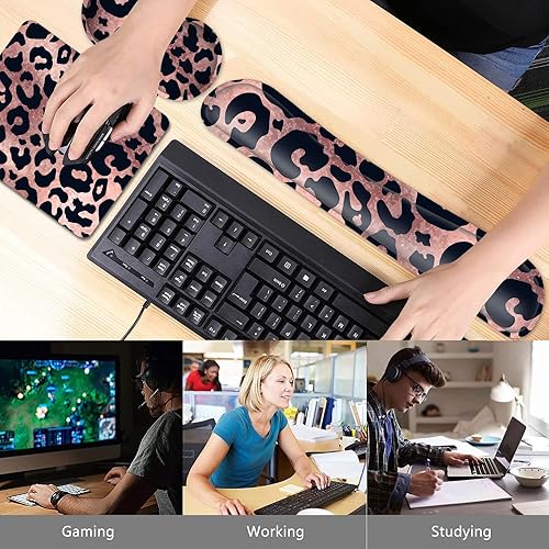 Miniatura 7 de Alfombrilla de mouse para juegos con reposamuñecas, reposamuñecas ergonómico de espuma viscoelástica para computadora, hogar, oficina, trabajo,