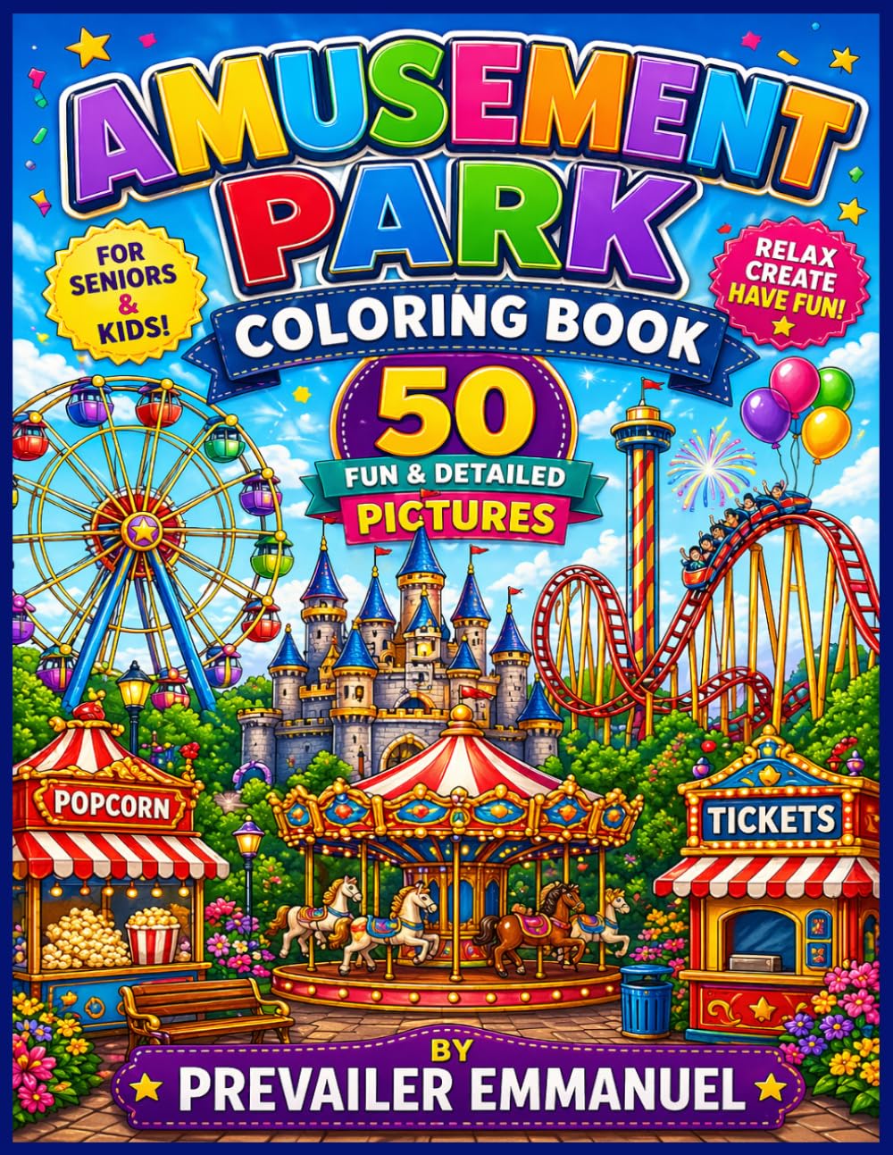 AMUSEMENT PARK: COLORING BOOK