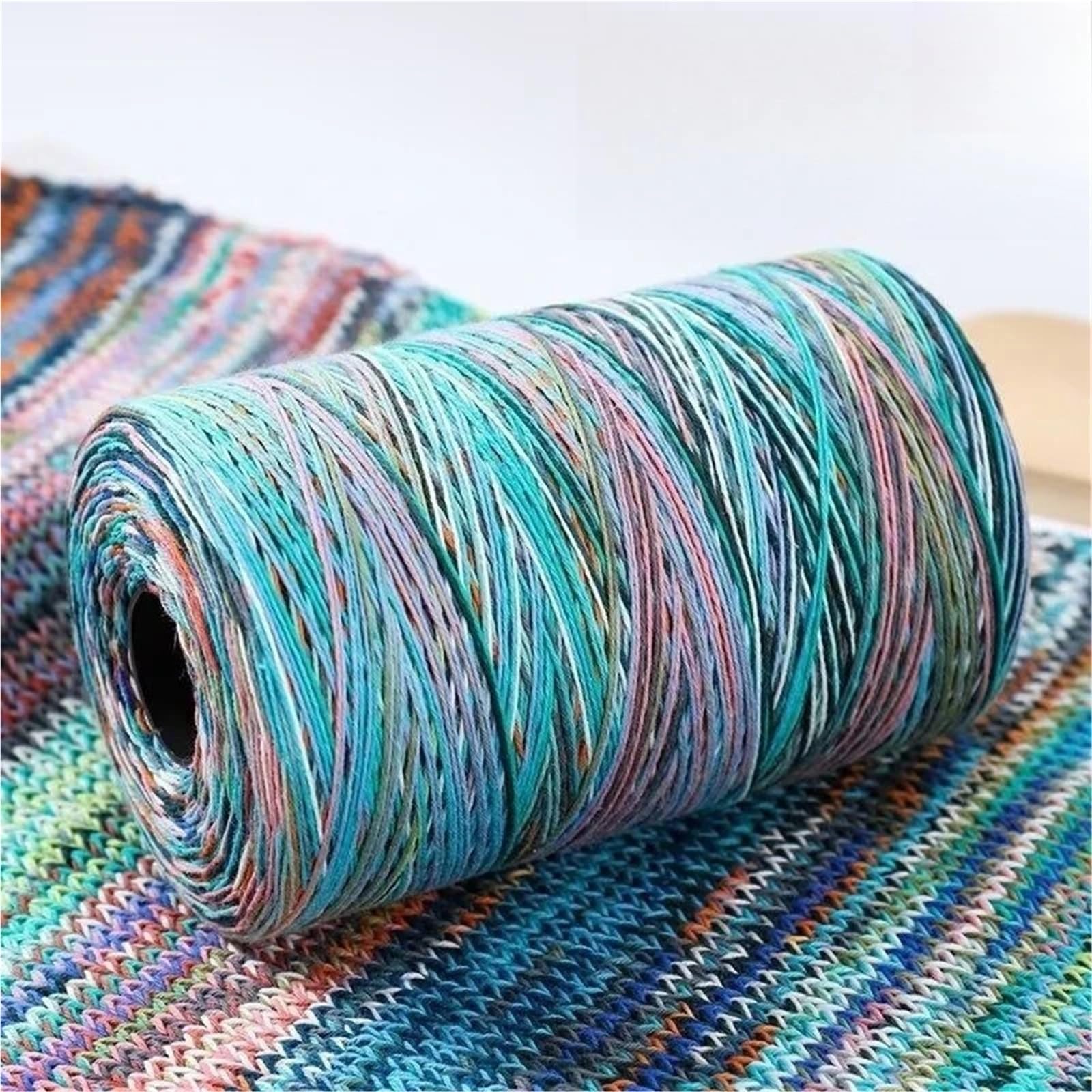 300 g/pz Sezione modello in cotone tinto filo retrò Materiale fai da te for lavorare a maglia cappello sciarpa maglione alla moda(Color-06)