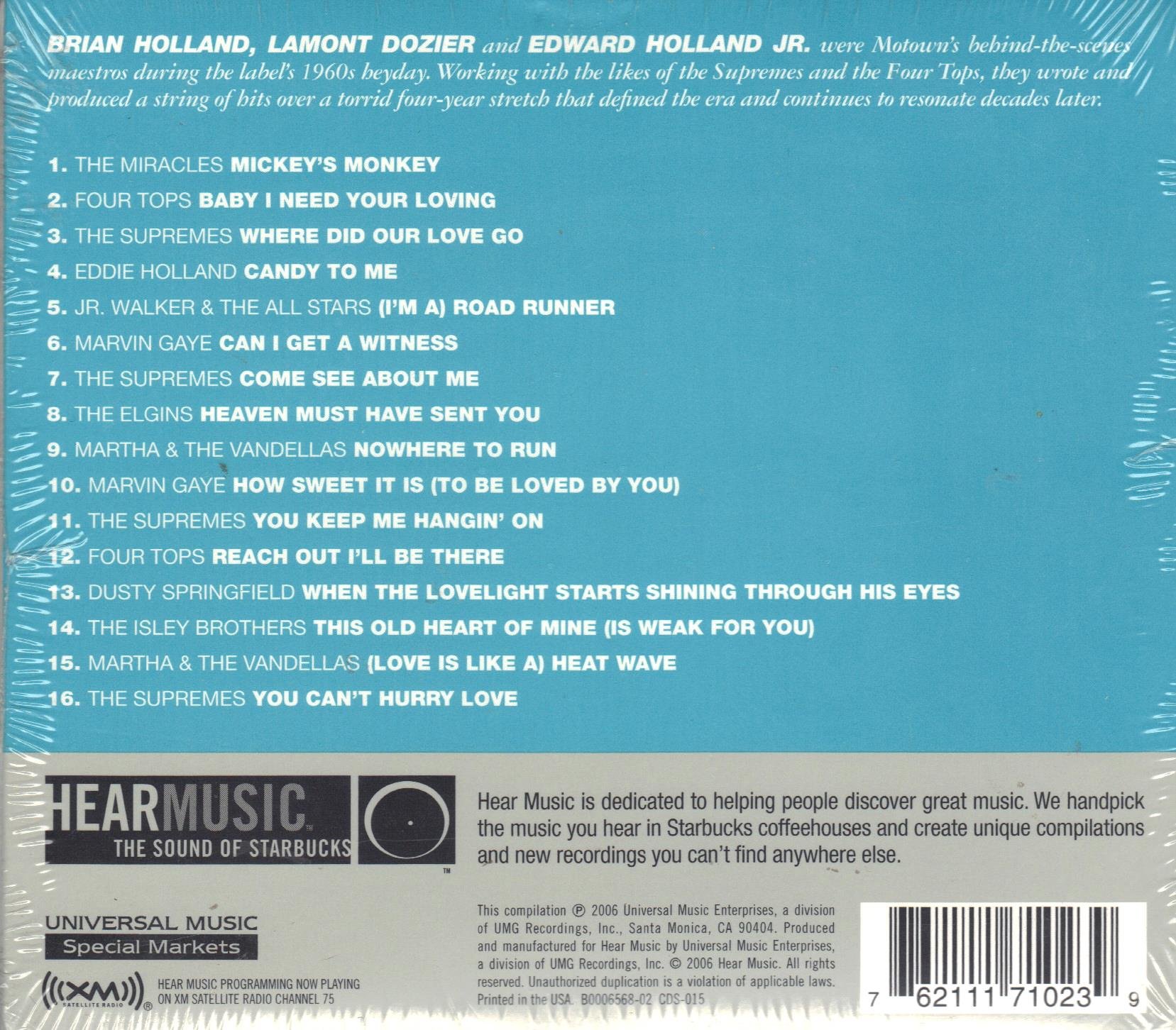 Miracles, Four Tops, Supremes, Eddie Holland, Marvin Gaye, Elgins.. [Audio CD]