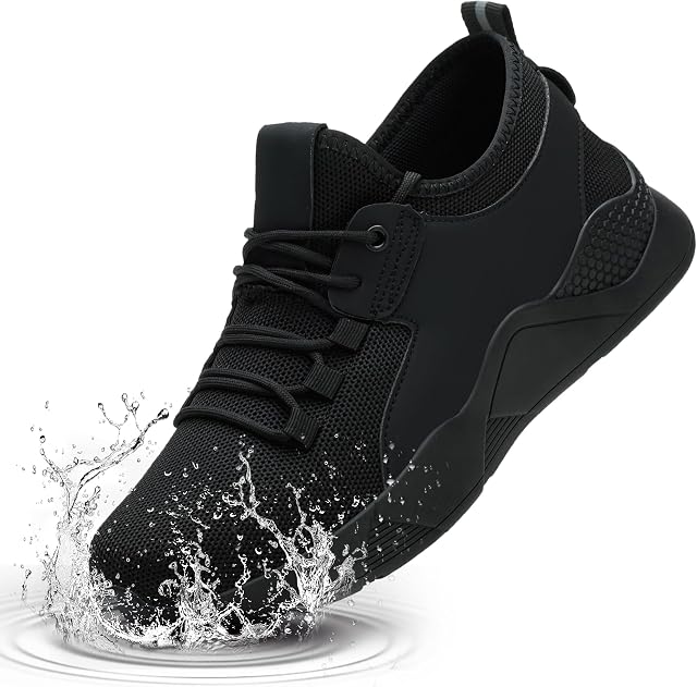 Ulogu Steel Toe Shoes for Men Women Waterproof Non Slip Safety Sneakers Comfortable Puncture Proof Indestructible Work Shoe