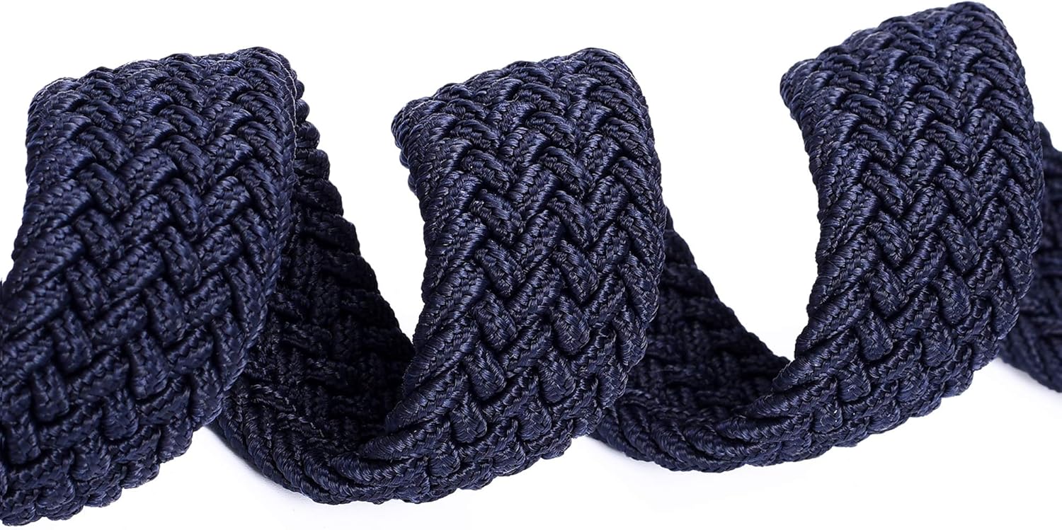 Mile High Life Young Boys Girls | Braided Stretch Elastic Belt | Pin Prong Buckle | Loop End Tip | - Image 3