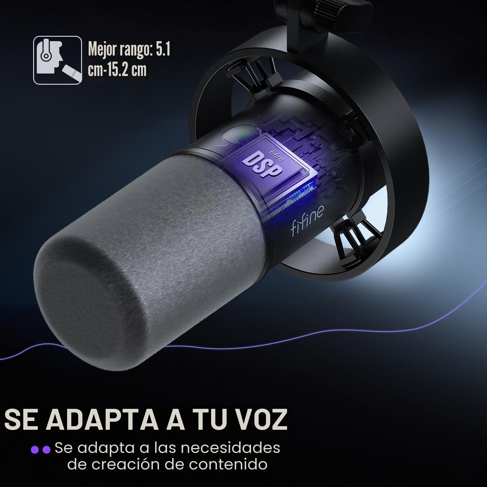 FIFINE K688CT - Kit de micrófono para podcast, micrófono dinámico USB/XLR con brazo de brazo para mezclador PC/XLR, micrófono para juegos con botón de silencio, conector para auriculares para voz, voz