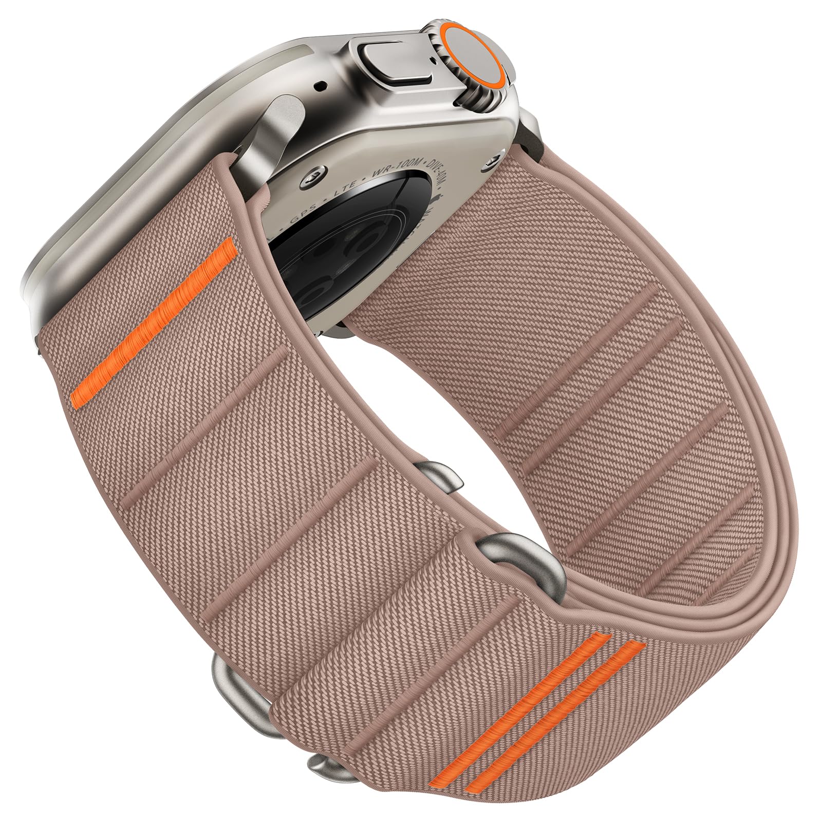 Suitisbest Sport Bands Compatible with Apple Watch Ultra Band 49mm 46mm 45mm 44mm 42mm 38mm 40mm 41mm, Stretchy Nylon Sport Loop Strap for iWatch