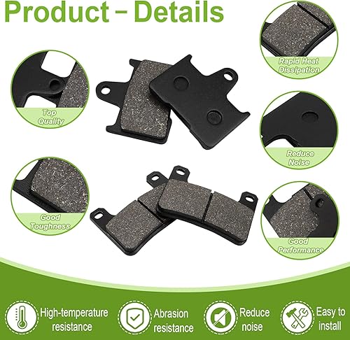 Miniatura 3 de ZICOO Pastillas de freno delanteras y traseras para Suzuki GSXR 1000 2004 2005 2006 GSXR 600 K4 K5 2004 2005 GSXR 750 K4 K5 2004-2005