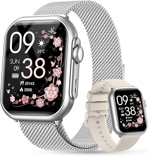 Relojes inteligentes para mujer para iPhone Android reloj inteligente de 1.85 pulgadas con 30 días+duración de la batería hacerrecibir llamada