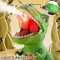Vista 6 de Disparo de dinosaurios movibles para juguetes para niños de 4 a 6 años, juegos electrónicos para niños con 2 pistolas de bomba de aire, registro