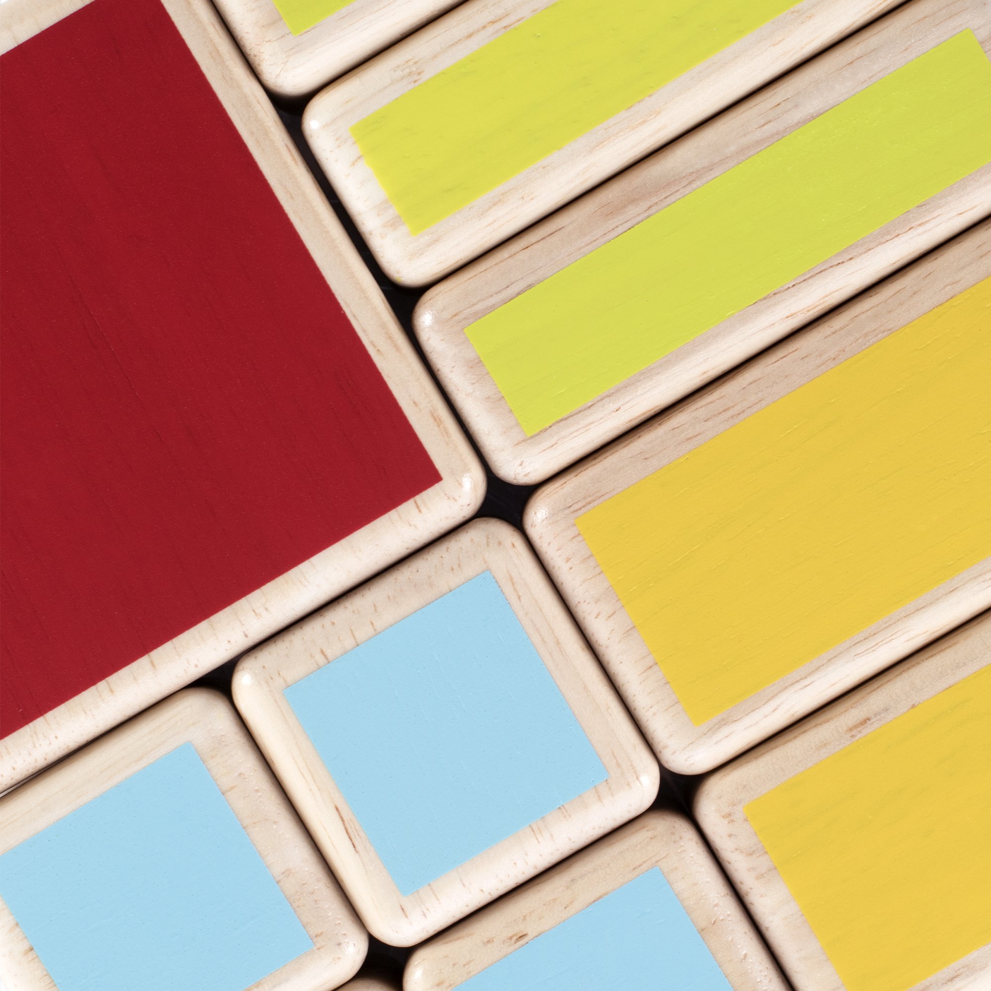 Guidecraft Coloridas fracciones cuadradas de iniciación – Juguetes de madera de desarrollo temprano para niños, juego estimulante de habilidades matemáticas