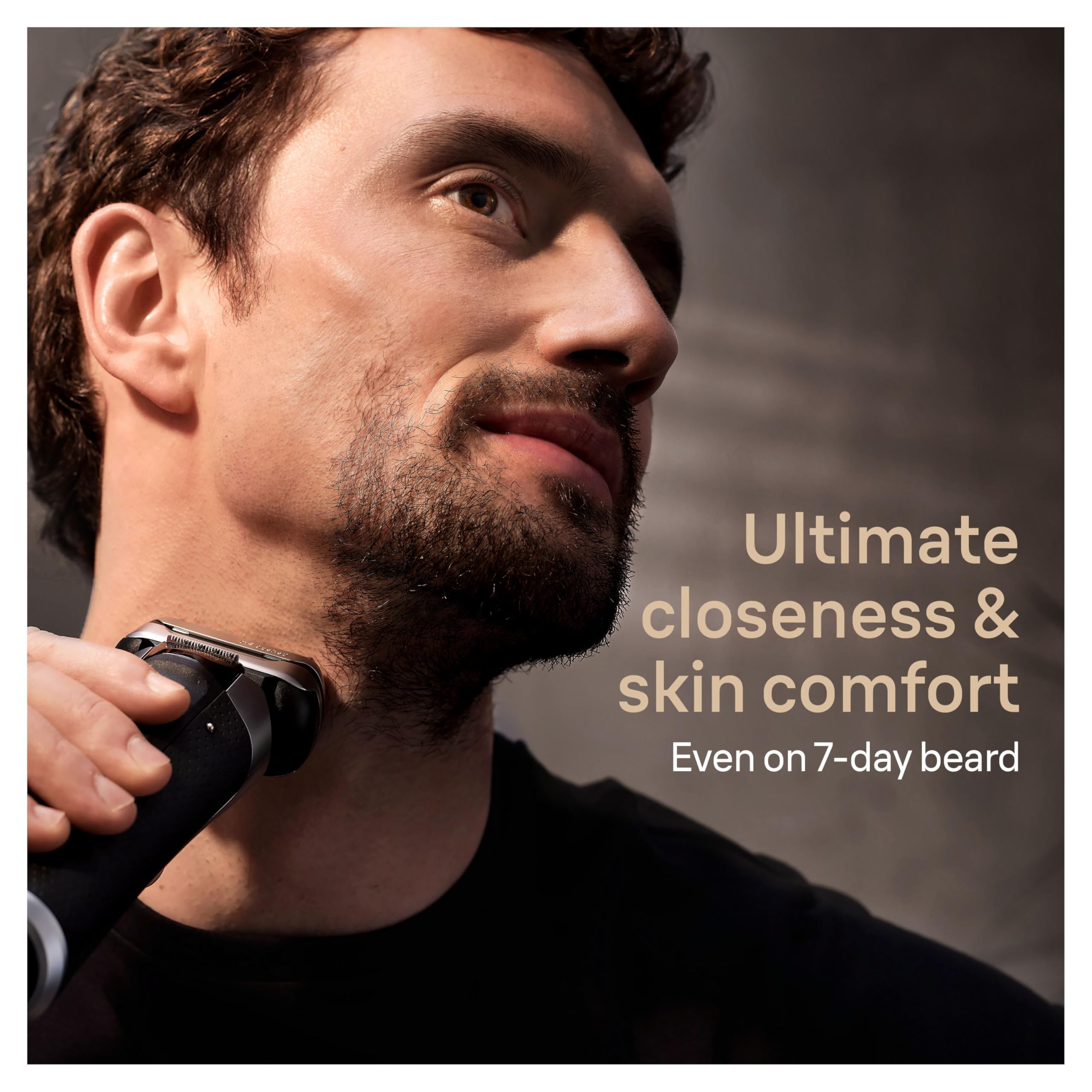 Braun Rasoir électrique Series 9 PRO+ pour homme, avec 5 éléments de rasage professionnels et tondeuse à cheveux longs de précision, support de charge, rasoir électrique humide et sec avec 60 minutes