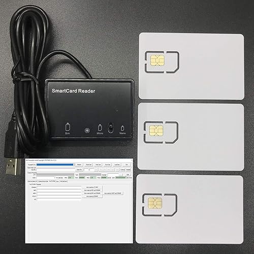 OYEITIMES Tarjeta SIM en blanco 5G USIM lector de tarjetas escritor+3 tarjetas programables en blanco 5G NR ISIM para SANSASUCI 3GPP R16 Volte+5G