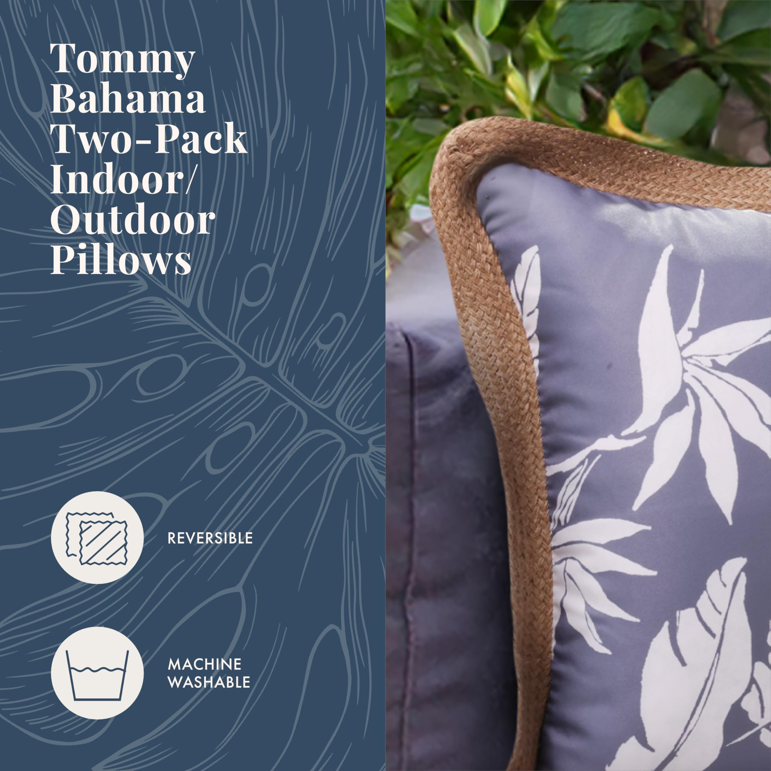 Amazon.com: Tommy Bahama Pack of 2 Premium Water-Resistant 18