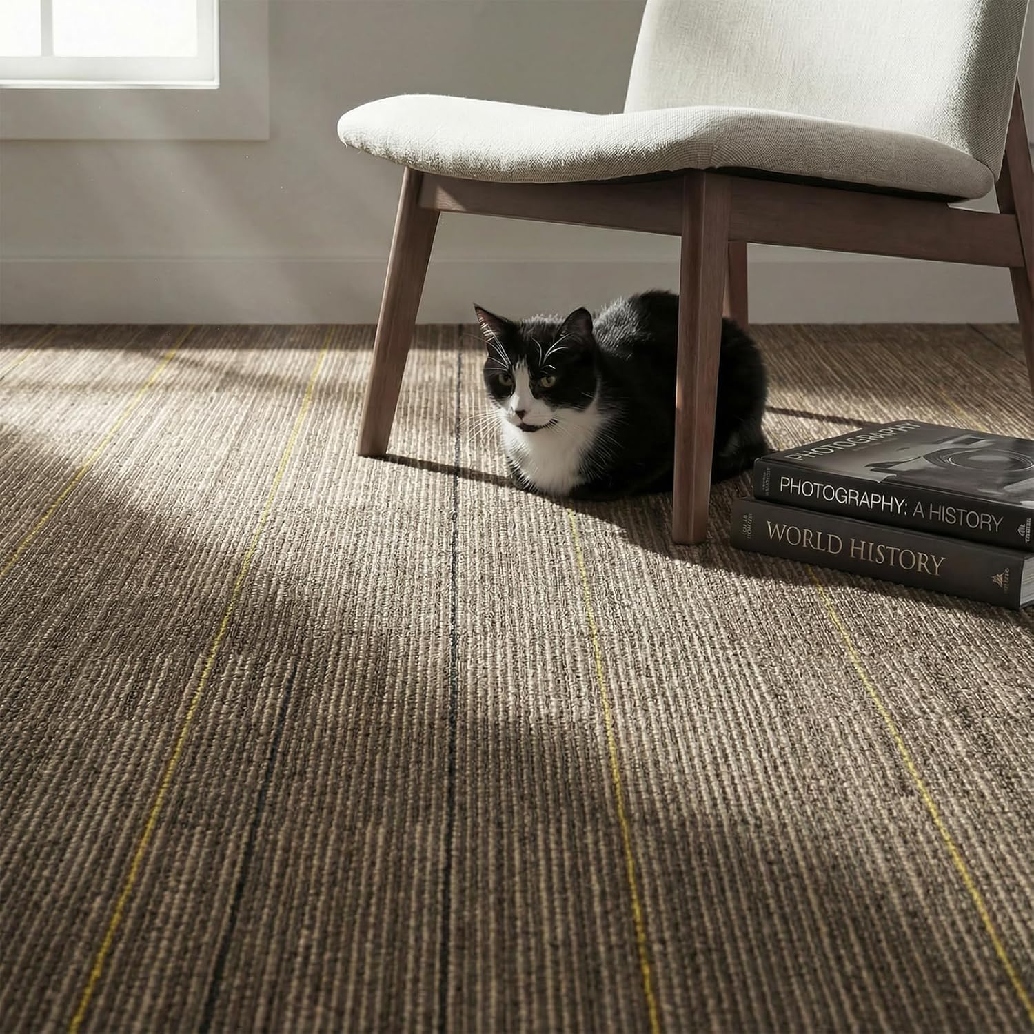 Peel and Stick Carpet Tiles 20x20 Inch, 10-Pack Self-Adhesive Non-Slip Squares for Indoor Outdoor Flooring (26.9 Sq Ft) (PD-05)