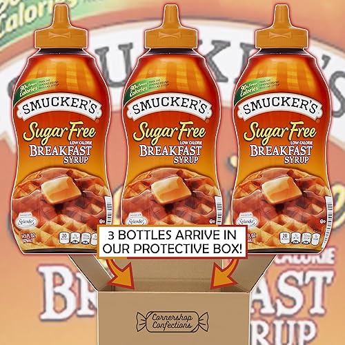 Miniatura 2 de Maple Grove Farms - Paquete de jarabe de arce de sabor original sin azúcar, sabor a arce original, 0 grasas, solo 5 calorías, para gofres,