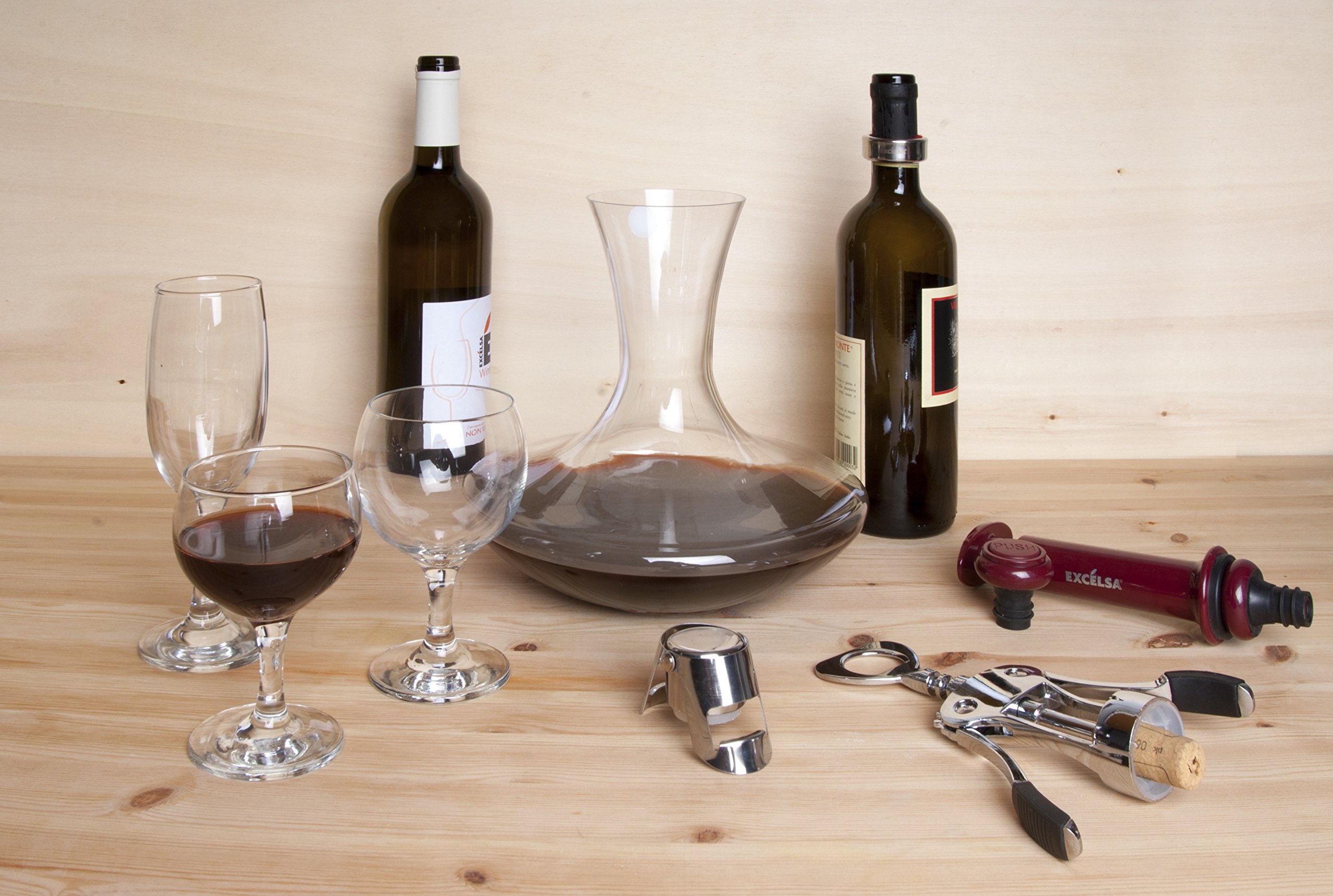 Excelsa "Sommelier Carafe à décanter avec Support pour égoutter