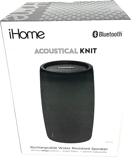 Miniatura 5 de iHome Altavoz Bluetooth portátil iBT77 con altavoz y tela a prueba de salpicaduras (gris con negro)