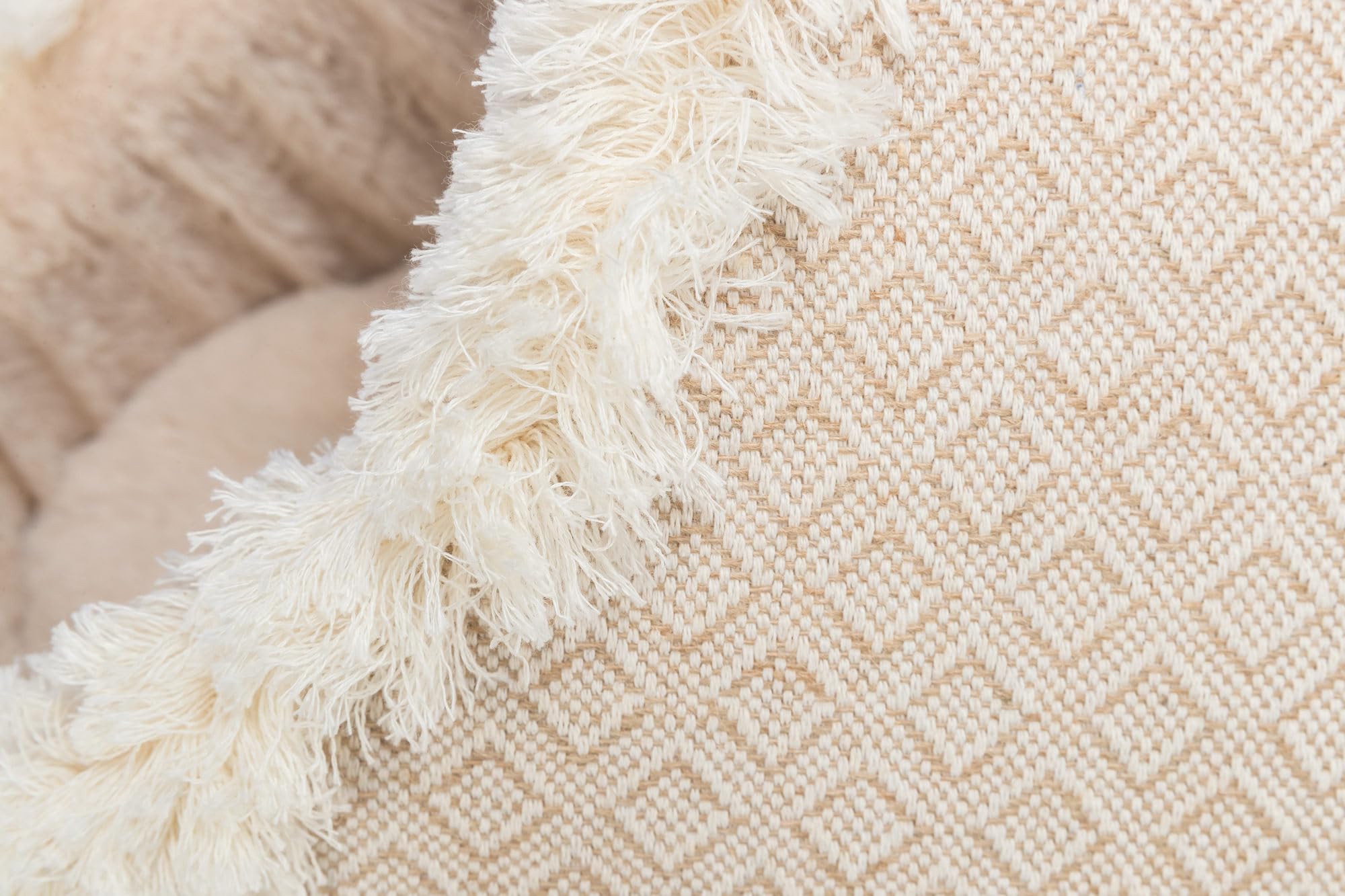 Trixie rutschfeste Kuschelhöhle für Katzen und Hunde im angesagten Boho-Design HÖHLE Boho, 35 × 26 × 41 cm, BEIGE - mit integriertem, waschmaschinengeeignetem Wendekissen - 38210