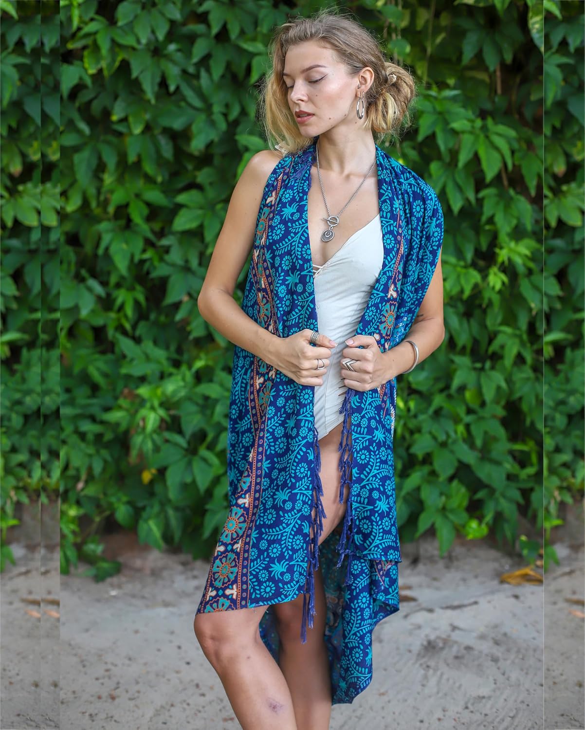 Boho Chic Pareo - Mandala Pareo - Bikini Swimsuit Cover Up - Beach Dress - Wrap - Image 7