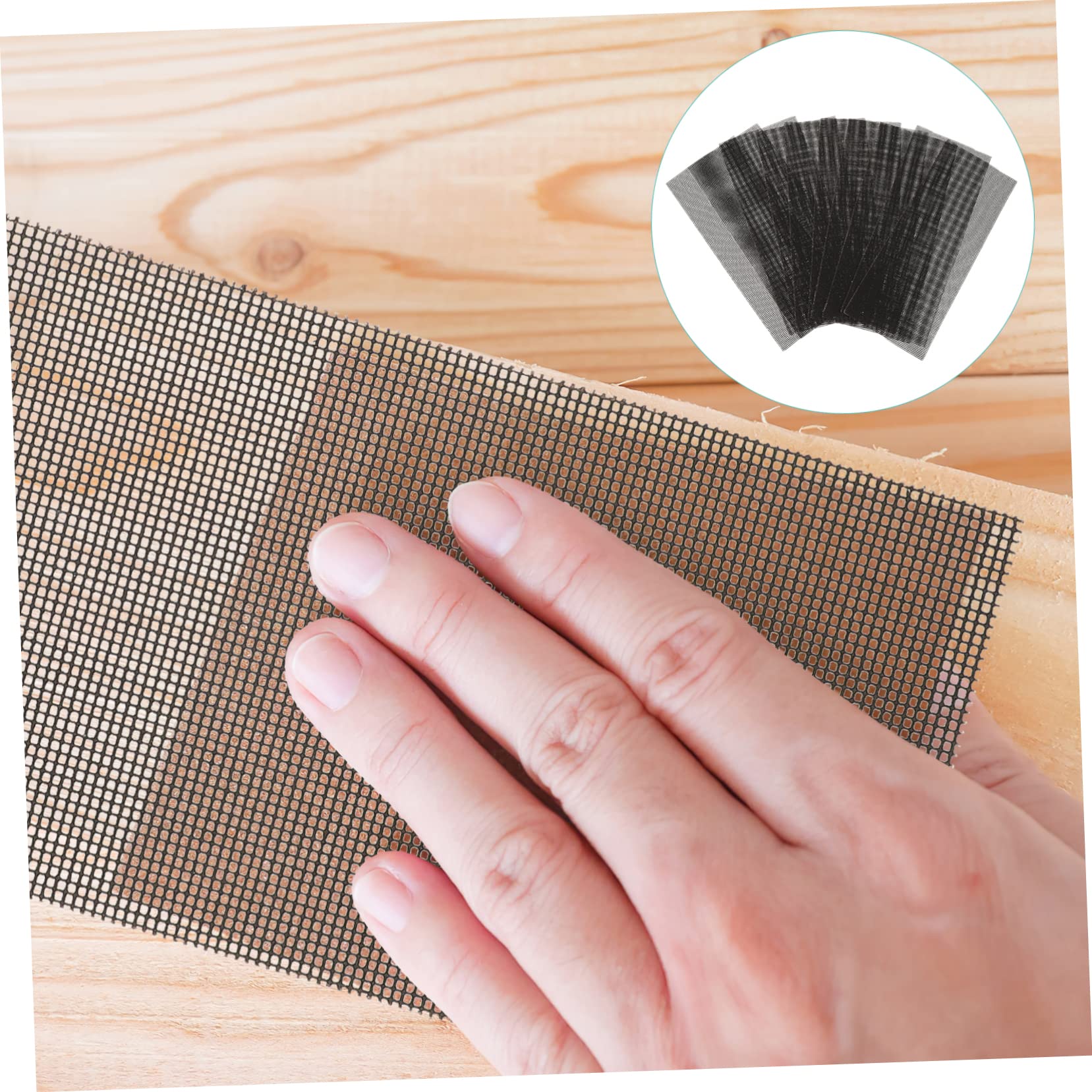 STOBAZA 10pcs Wet Dry Sanding Sheets Mesh Sandpaper Assortment 240 Grit Detail Sandpaper for Wood Furniture Jade Metal Polishing Pad
