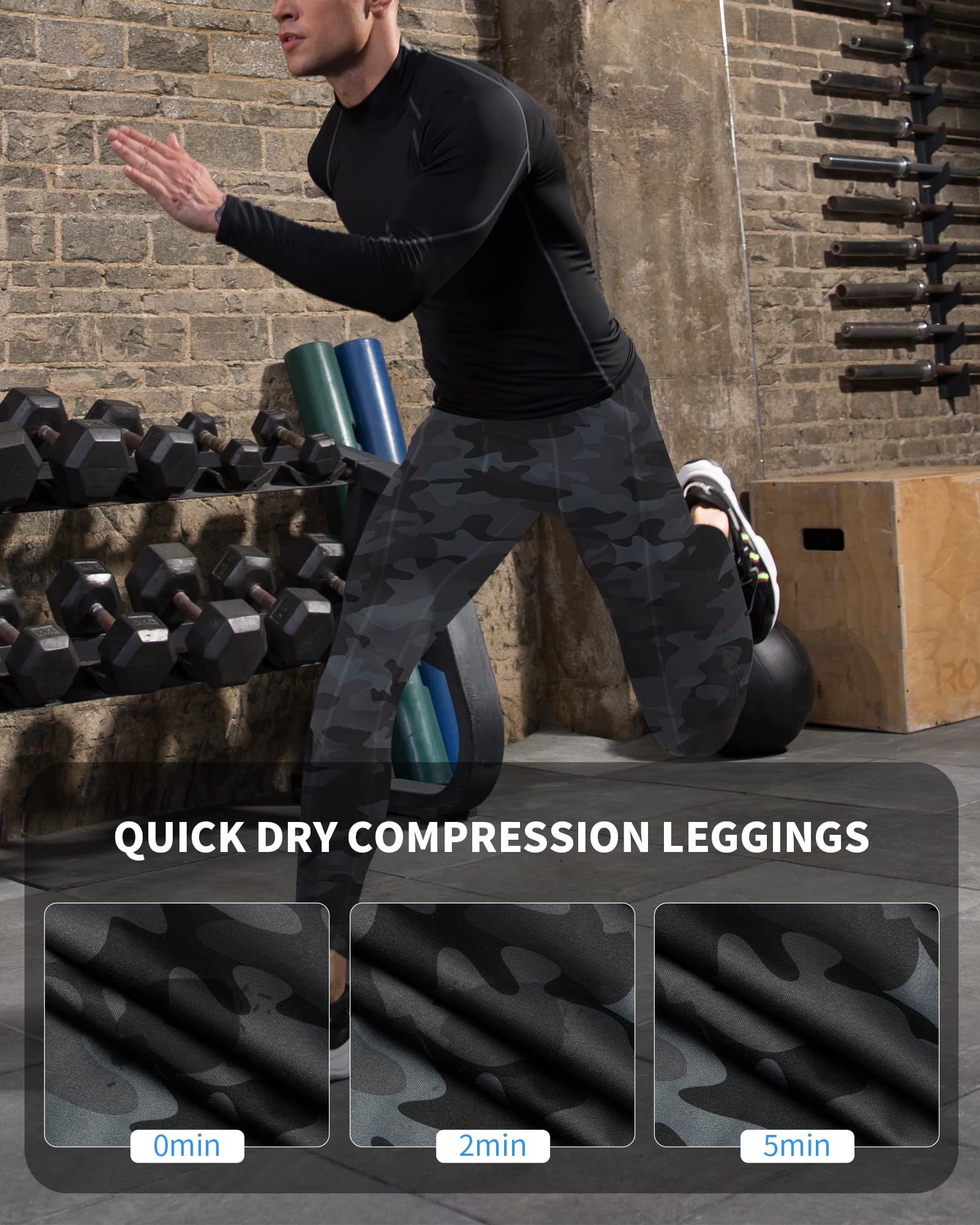 Yuerlian Collant de compression anti-humidité pour homme