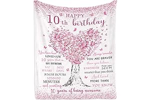 10th Birthday Gifts Blanket for 10 Year Old Girls