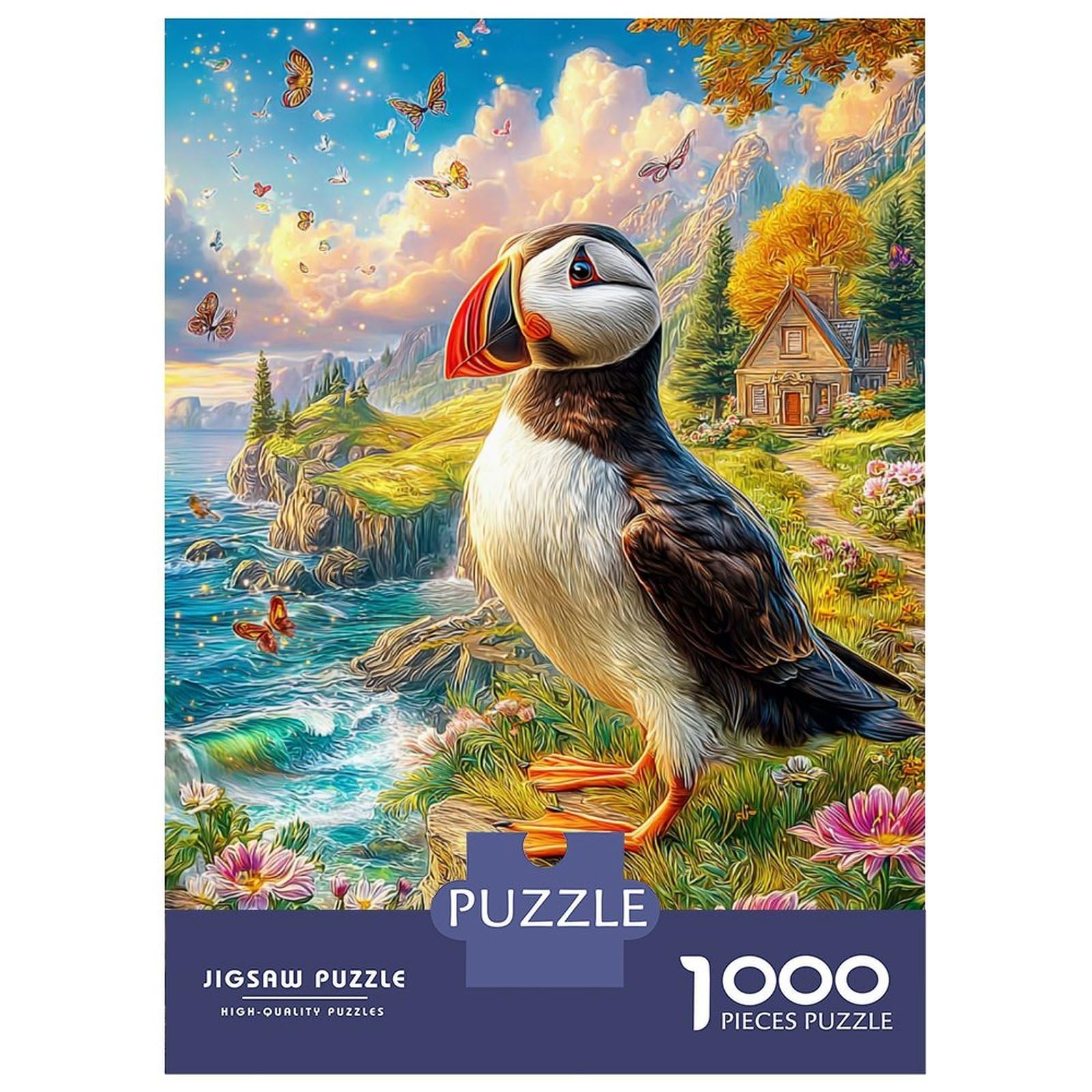 Puffin 1000 Piece Jigsaw Puzzle for Adults And Kids–Challenging Puzzle Game,Home Decoration & Family Fun 38x26cm/1000pcs