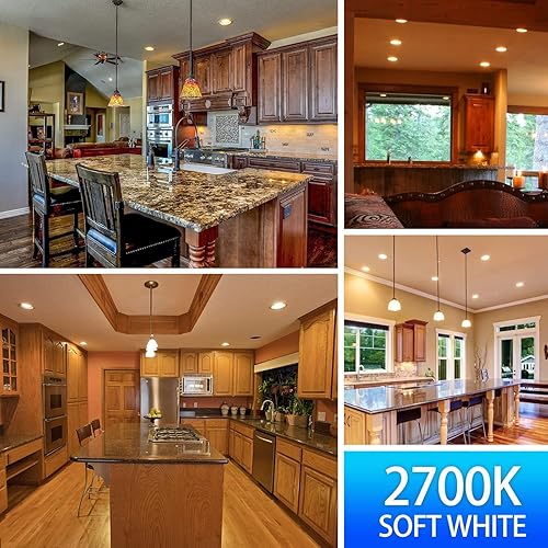 Miniatura 11 de Energetic Energy Star - Bombillas LED BR30, equivalente a 65 W, CRI 80, regulables, blanco cálido 3000 K, 750 lm, luces de inundación interiores