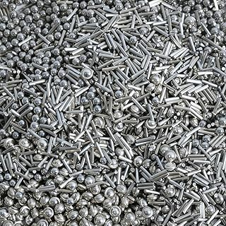 14oz 1/8" Stainless Steel Tumbling Media Shot - 3 Shapes Mixed (Ballcone,Ball,Pin) for Jewelry Polishing, Metal Deburring & Rust Removal - Industrial Grade Tumbler Media (14 OZ)