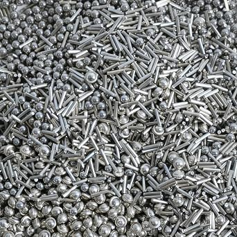 4 lb 1/8" Stainless Steel Tumbling Media Shot - 3 Shapes Mixed Ballcone,Ball,Pin for Jewelry Polishing, Metal Deburring & Rust Removal - Industrial Grade Tumbler Media 4 LB