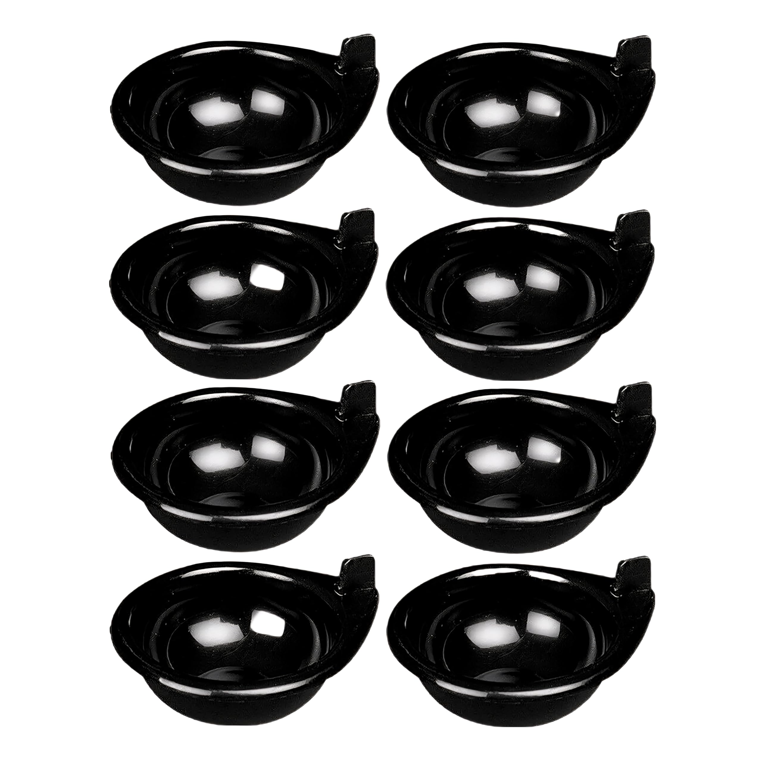Replacement Egg Poacher Cups, Black Plastic, 8 Cup Set - Image 1