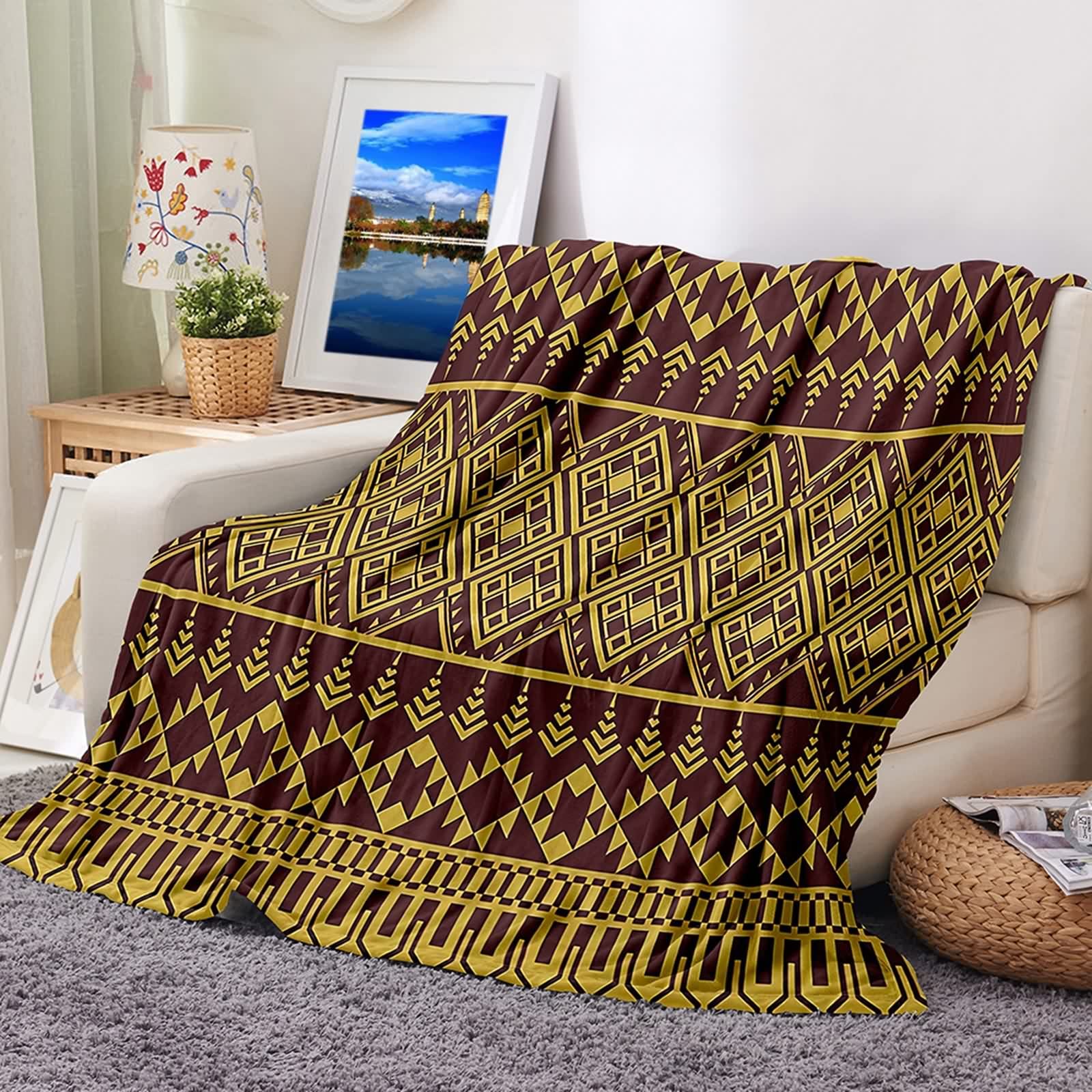 Plaid couverture polaire flannel douce et confortable canapé lit 100x150