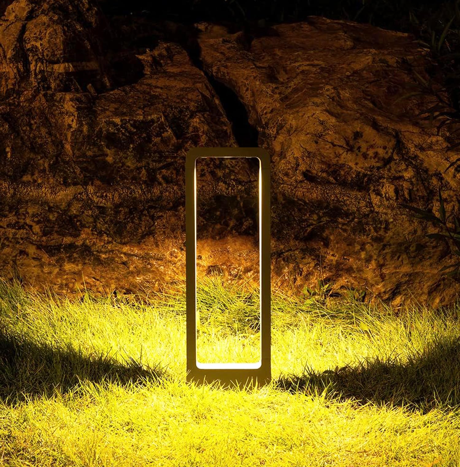 GIGAWATTS G07 Gate Light 12W Waterproof Pillar Lamp Outdoor Decor Garden Lights Pole Mount Exterior Lighting Fixture for Home Entrance Main Gate Patio Compound Boundary (Warm White, 1pc)