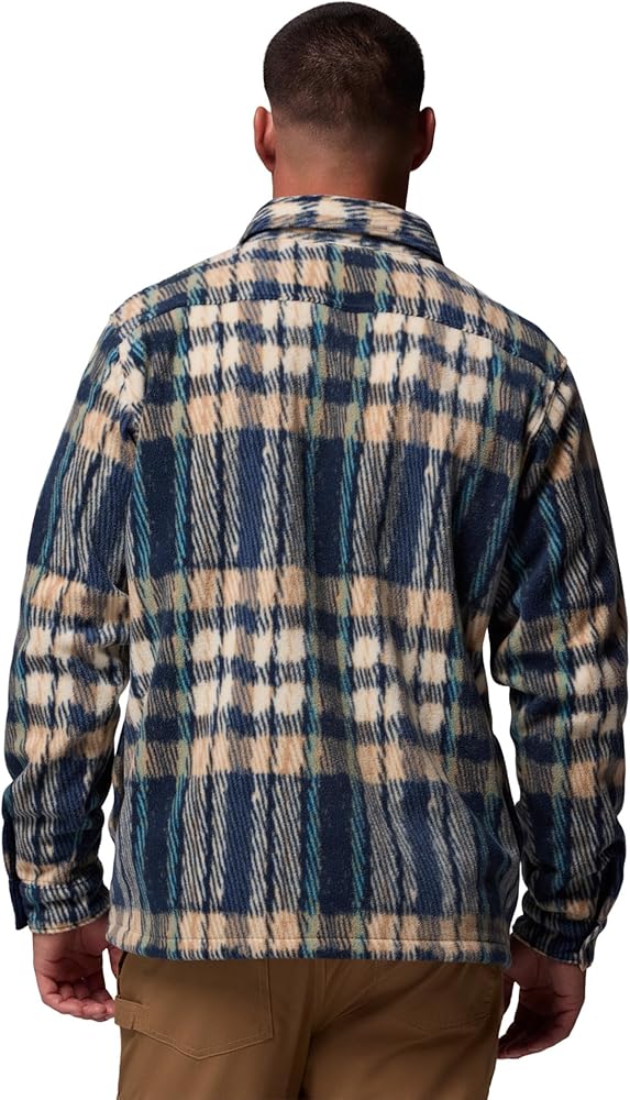 Columbia Mens Steens Mountain Printed Shirt Jacket II, Collegiate Columbia Mens Steens Mountain Printed Shirt Jacket II, Collegiate