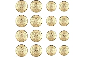 16 PCS Metal Blazer Button Set, Vintage Gold Blazer Buttons for Suits