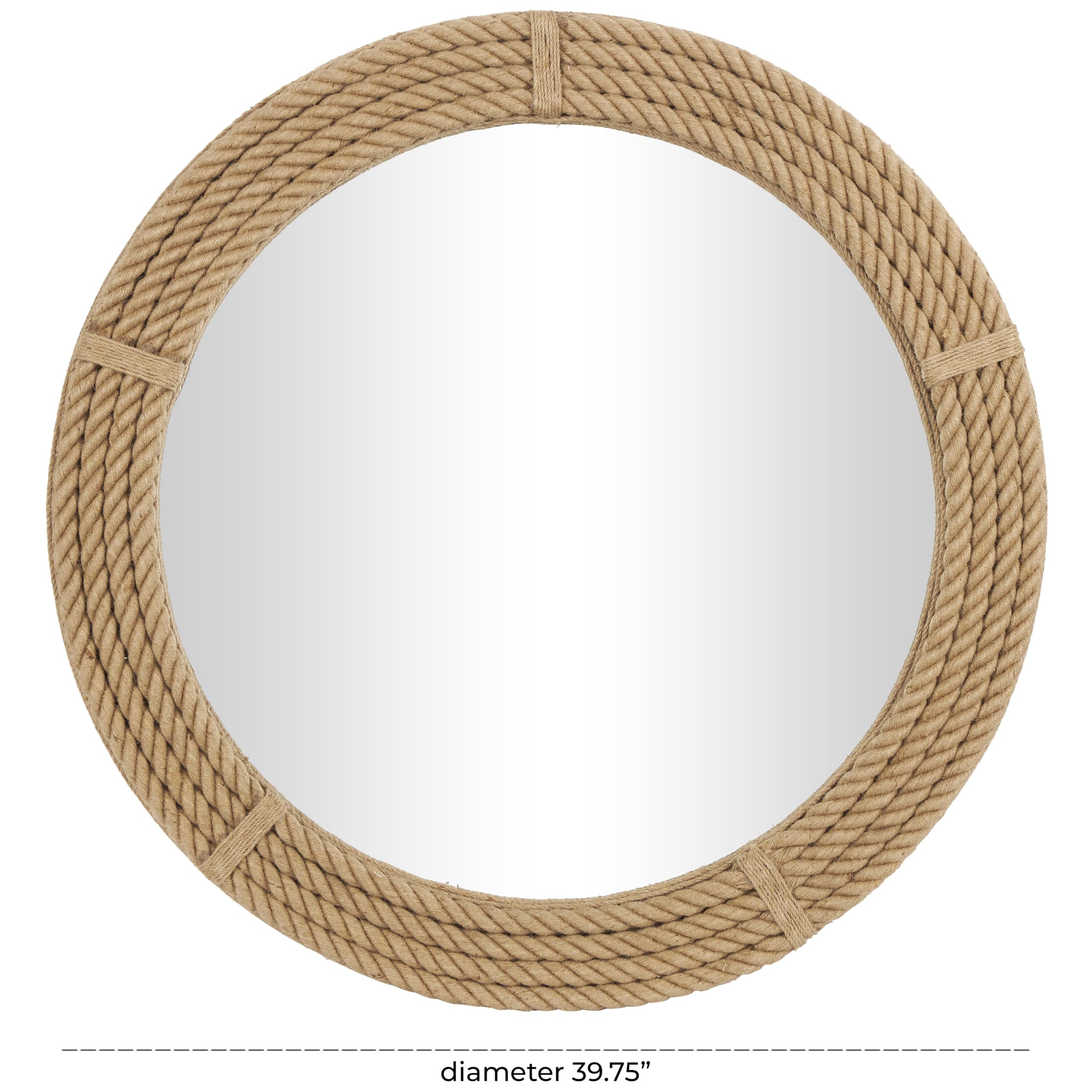 Amazon.com: Deco 79 Jute Rope Room Wall Mirror Rope Entryway