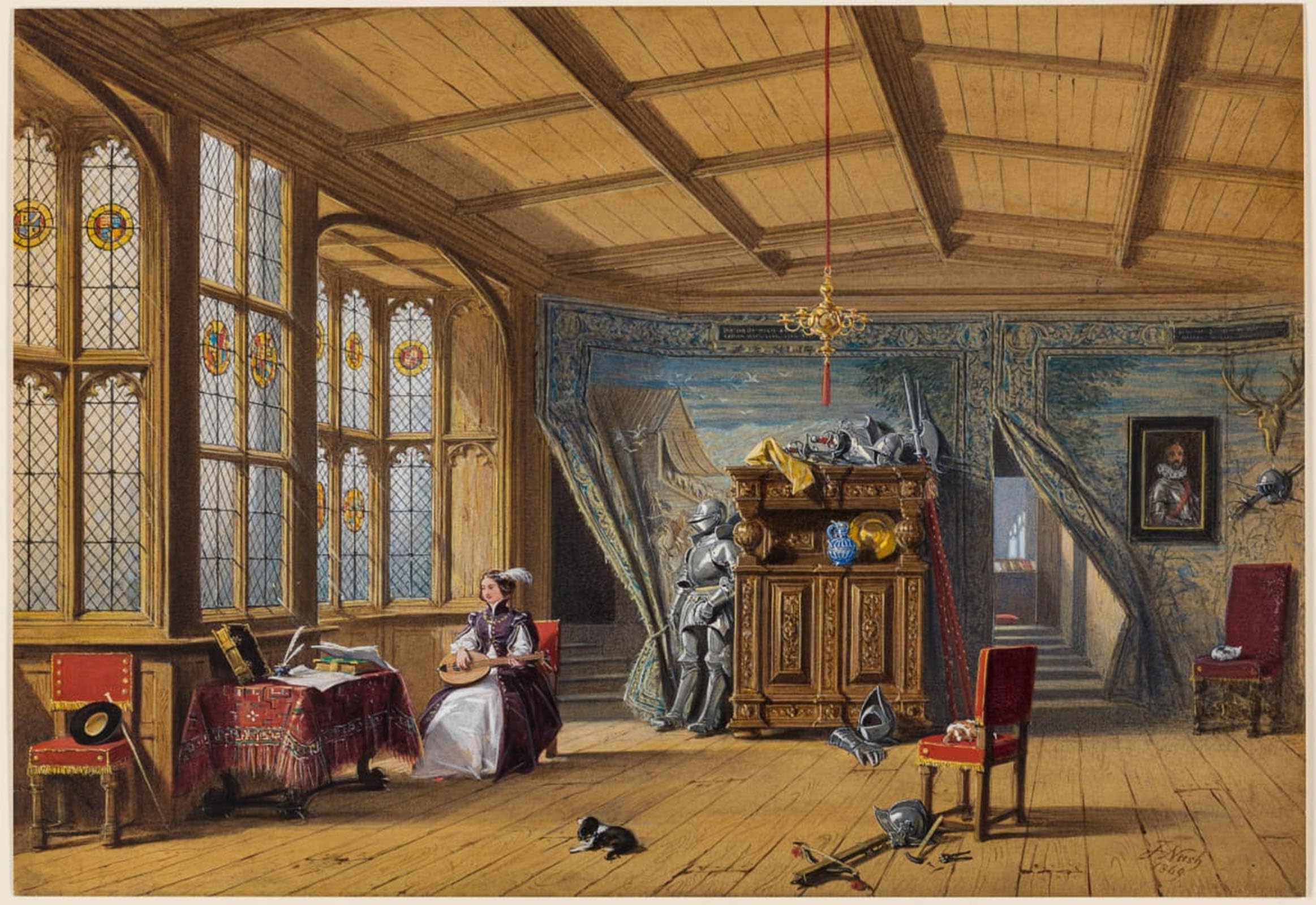 SERENDIPITP Retro Picture Poster Wall Art Pictures Painting Room Leading to the Chapel Knowle by Nash Wall Art Canvas Print for Wall Decor 60x90cm