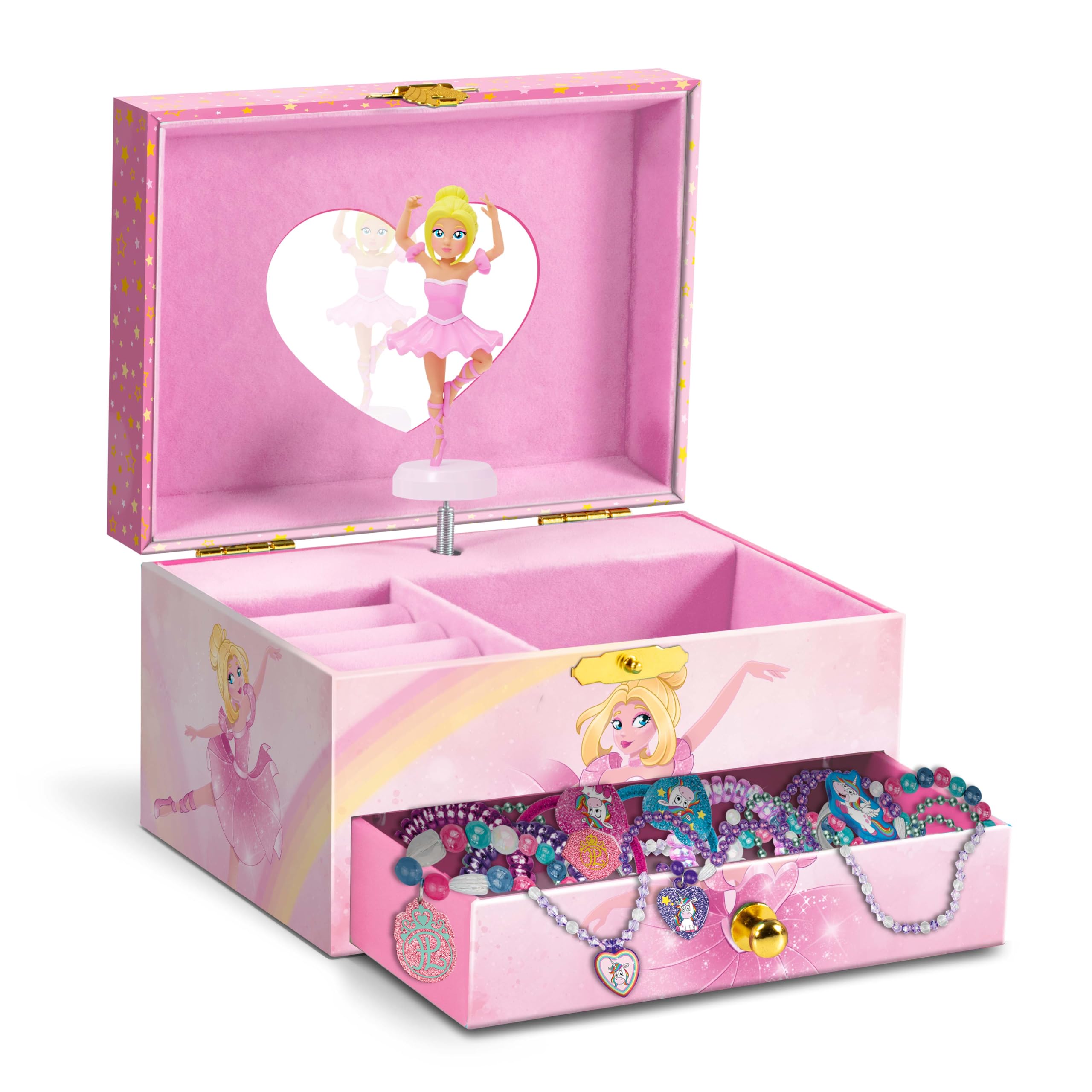 CRAZE Ballerina Music Box Children, Girl Jewellery Box with Spinning Dancer and Melody, Musical jewelry box - Image 2