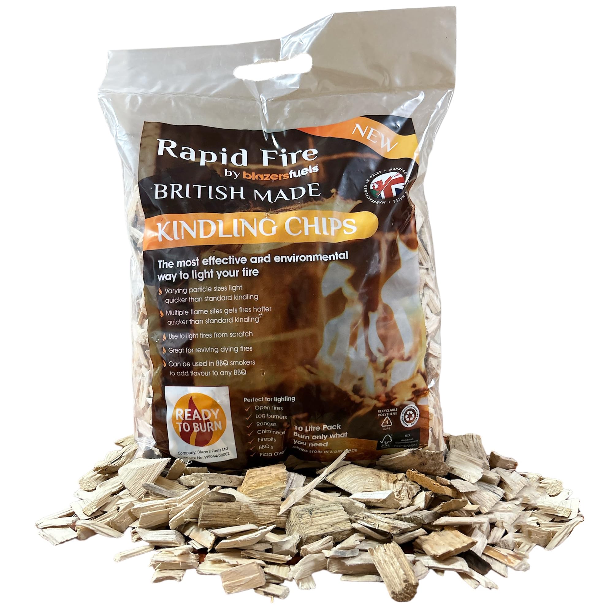 Laeto Firewood Depot Kindling Wood | Natural Fire Lighters For Wood Burners, Fire Pit, Log Burner x2 Bags (20L)