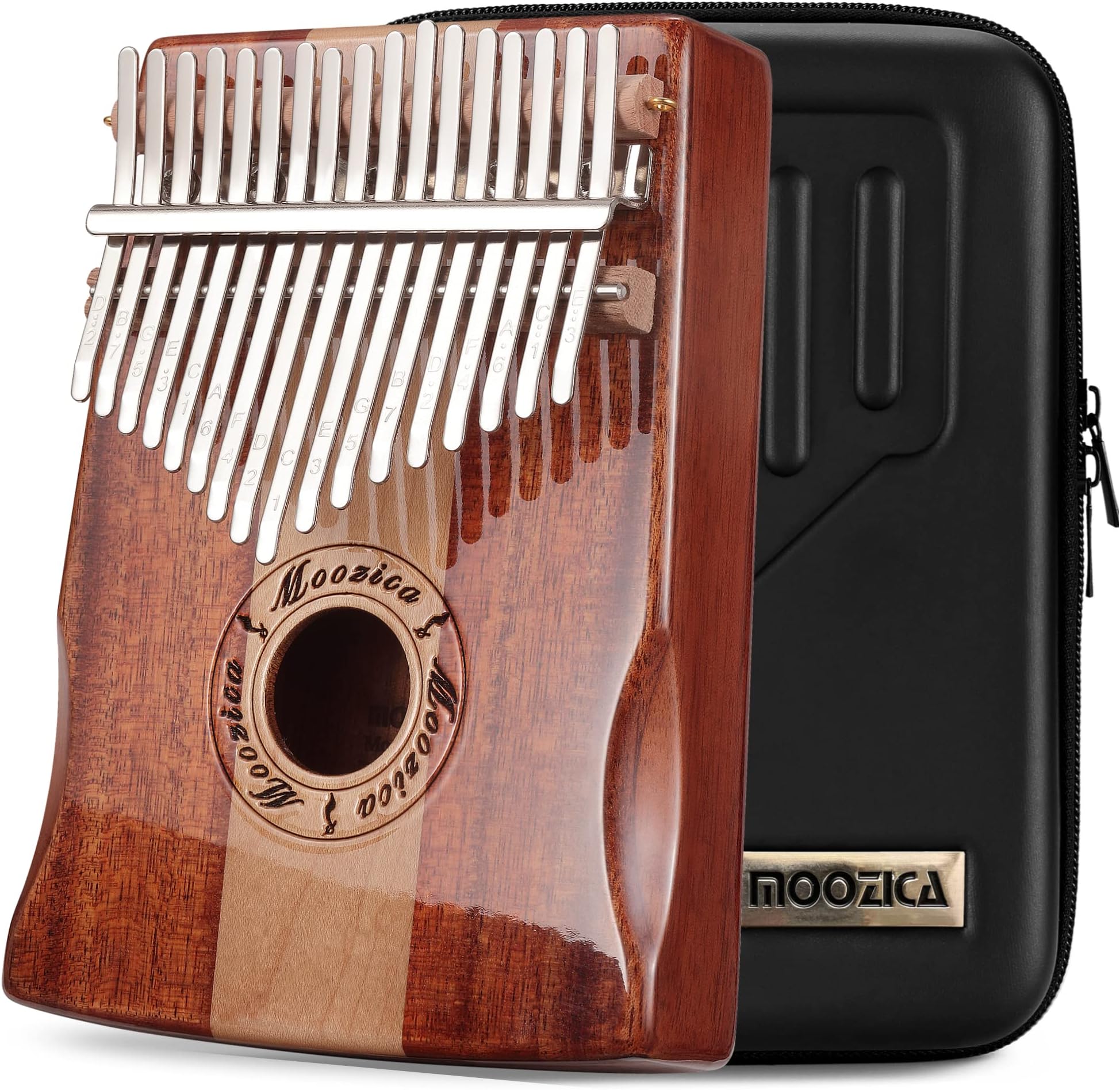 Moozica 17 Keys Kalimba Marimba, Professional Thumb Piano Sanza Mbira Musical Instrument Gift (Koa-K17SD)