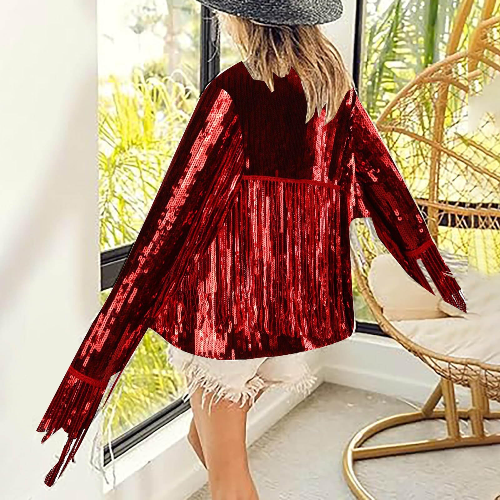 Chaqueta Elegante Mujer Fiestas Manga Abrigo Blazer Eventos Nocturna Invierno Armario Larga Rave Small Casuales