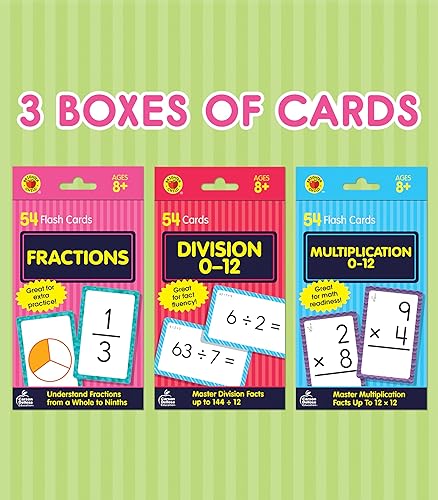 Miniatura 2 de Carson Dellosa 158 tarjetas flash fonéticas y matemáticas para niños a partir de 6 años, paquete de 3 tarjetas flash de palabras a la vista,